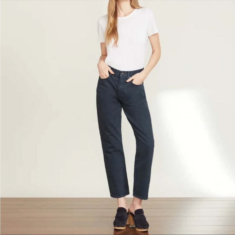 VERONICA BEARD Ryleigh Slim Straight Jeans High-Rise Rigid Denim